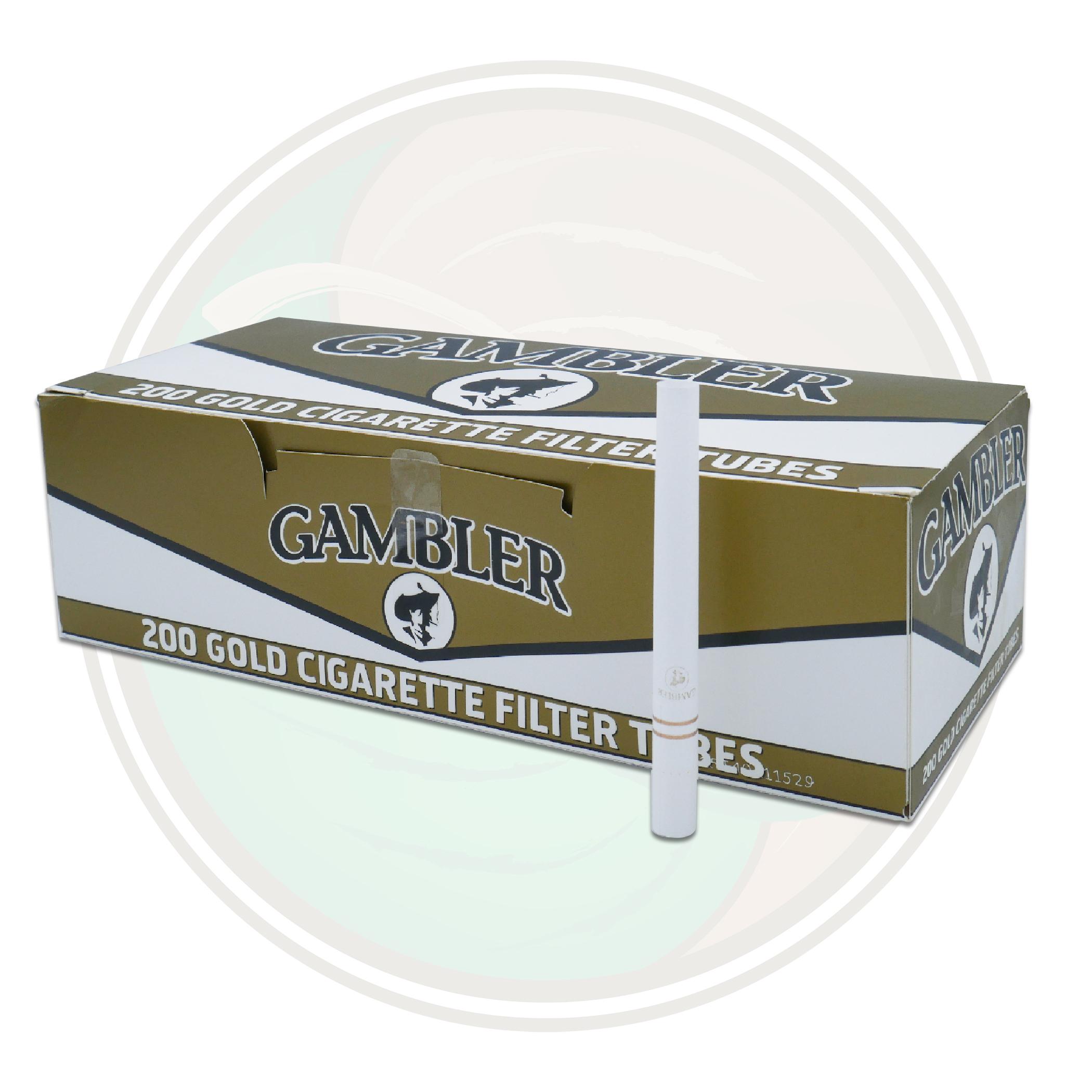 Buy Gambler Tube Cut Cigarette Filter Tubes- 5 Cartons of 200