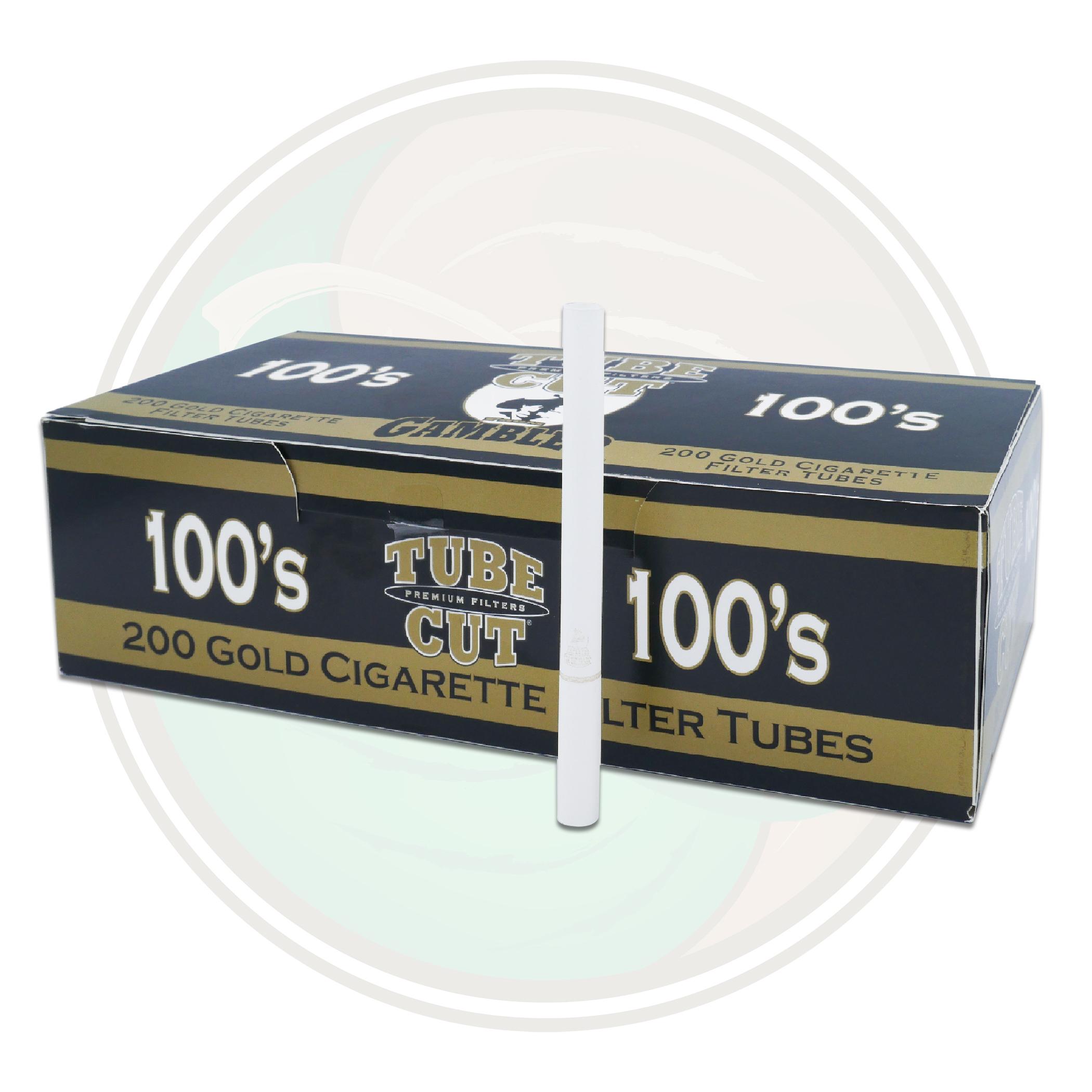 Gambler Tube Cut 100s Light Tubes for MYO Cigarettes