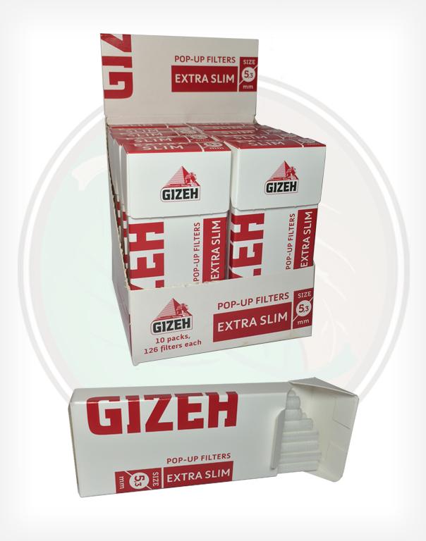 Gizeh brand Filter Tips for RYO - 5.3mm Pop Up Filters - Extra Slim