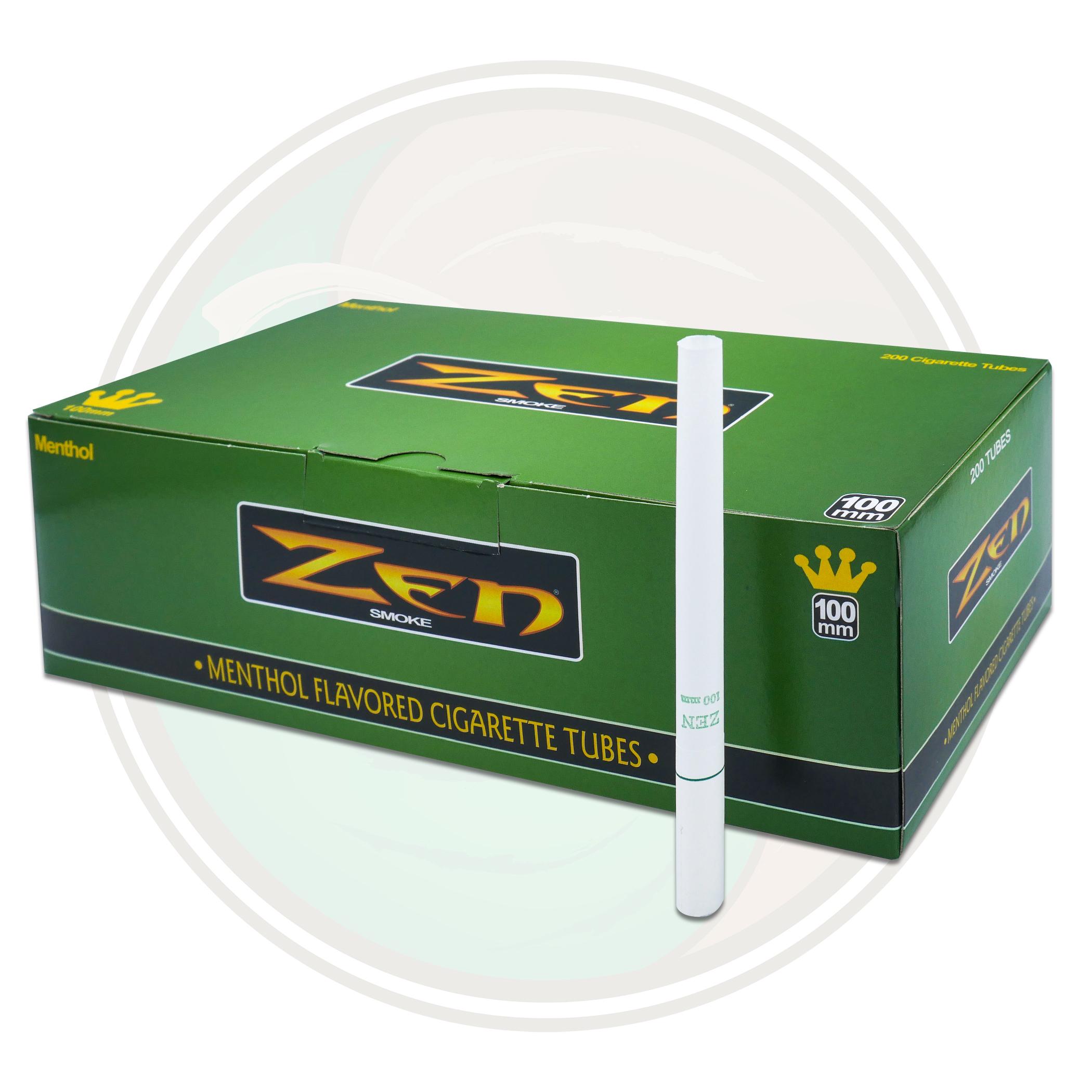 Zen 100s Menthol Cigarette Tubes for RYO Cigarettes